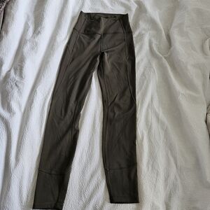 High-Waisted Lululemon Leggings in Dark Olive